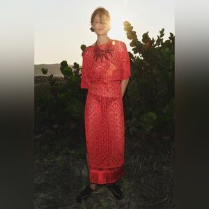 NWT ZARA LONG FRINGED OPEN KNIT TUNIC